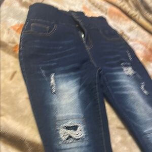 Stylish Distressed Blue Jeans